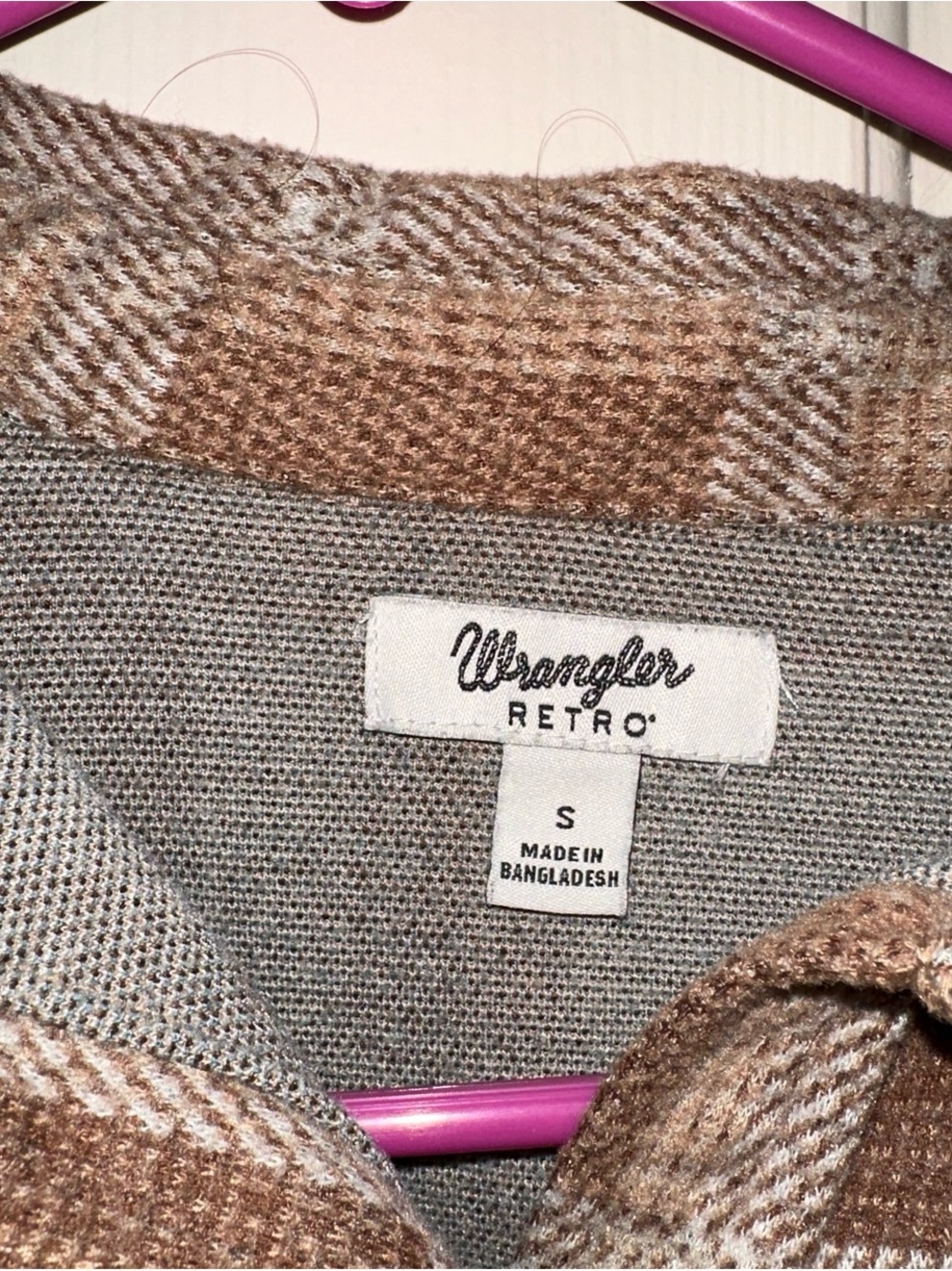 Wrangler Brown Plaid Western Button-Front Shirt - Picture 3 of 3